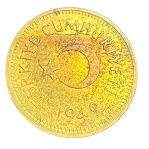 TÜRKİYE CUMHURİYETİ 1949 10 KURUS COIN KM# 888